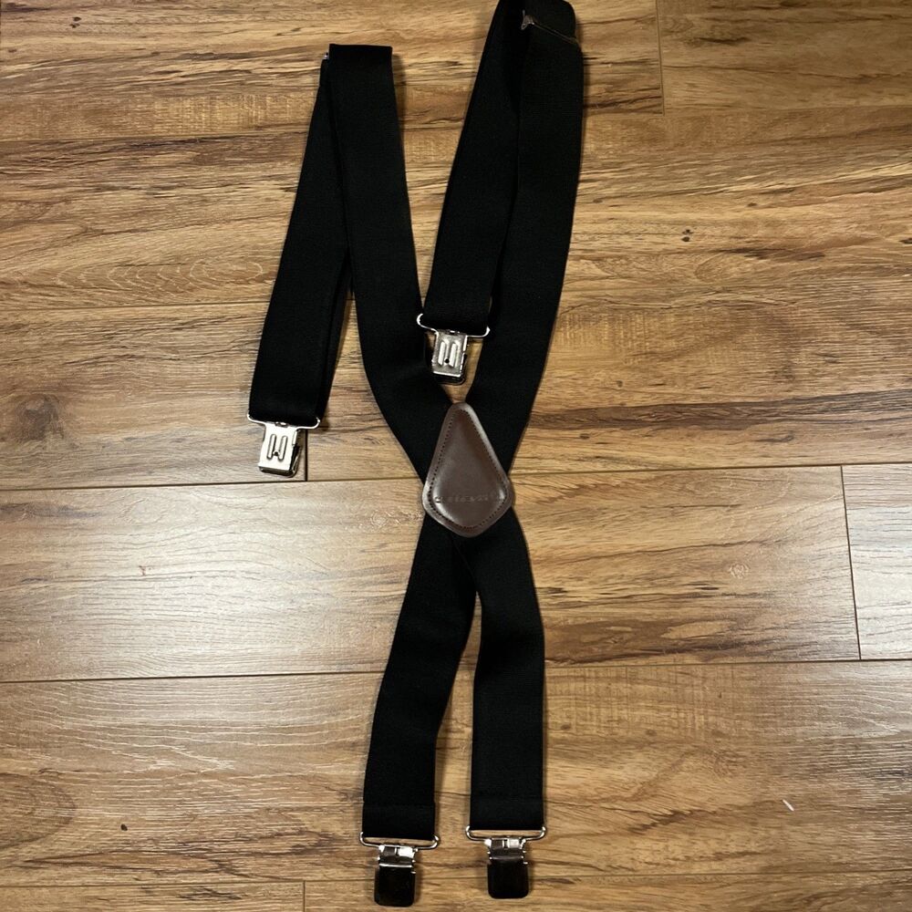 Carhartt Utility Suspenders Heavy Duty One Size Adjustable Metal Clip Black